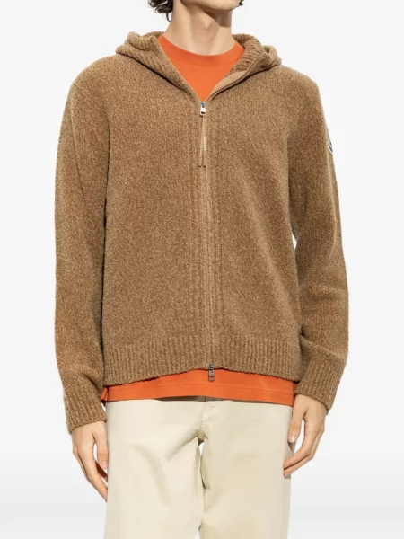 Cardigan Moncler cu glugă maro