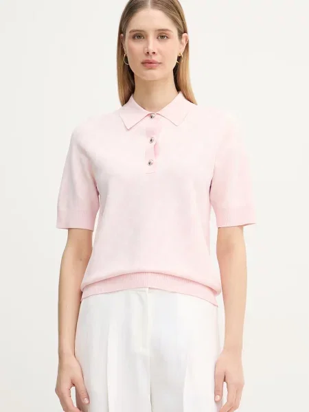 Joop! polo swetrowe z wiskozą różowa