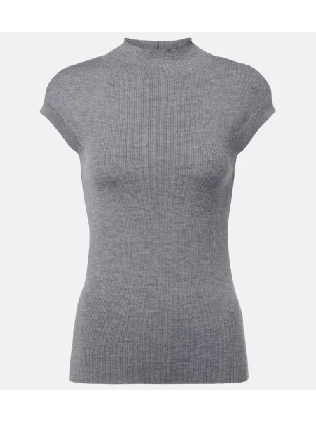 Pulover Jardin Des Orangers de lână gri