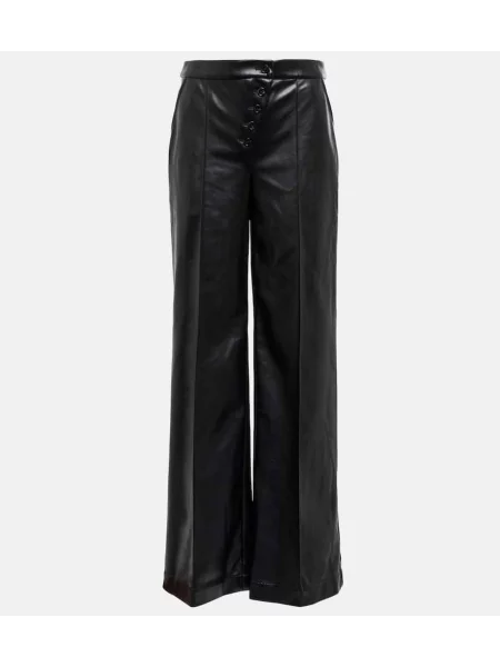 Szerokie spodnie Simkhai skórzane czarne