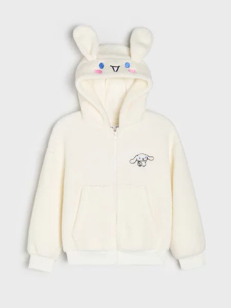 Sinsay Mikina s výšivkou Cinnamoroll krémová