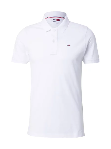 Tommy Jeans Polo Placket Slim Fit λευκό