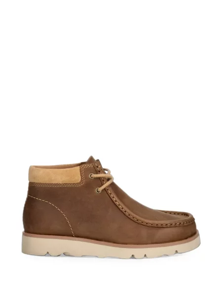Cizme scurte Clarks Originals cu șireturi din dantelă maro