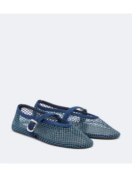 Pantofi cu toc Alaïa din piele de căprioară albastru