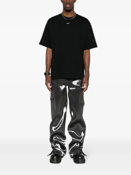 Raštuotas marškinėliai Off-white balta