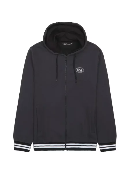 Hanorac cu glugă Ea7 Emporio Armani negru