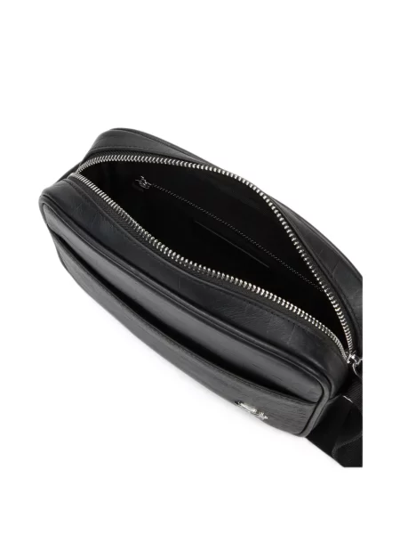Crossbody taška Karl Lagerfeld s autogramem černá