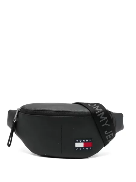 Curea Tommy Jeans cu autograf negru