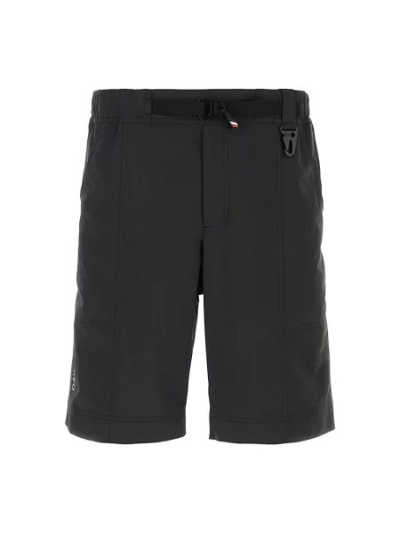 Szorty Moncler casual z logo wodoszczelne czarne