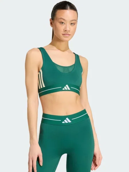 ADIDAS PERFORMANCE Sportinė liemenėlė Hyperglam dramblio kaulo / nefrito balta
