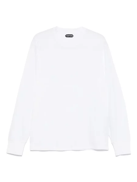 Tricou Tom Ford cu decolteu în U alb
