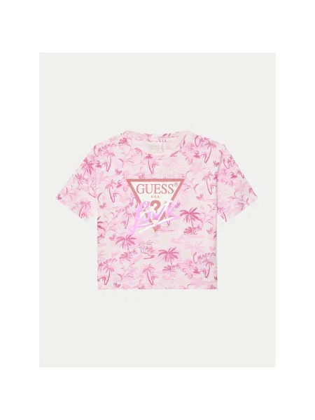 Guess T-Shirt Regular Fit ροζ