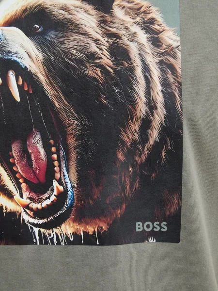 Футболка BOSS Orange Te_Dobermann помаранчева