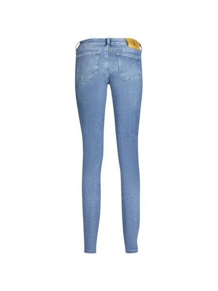 Skinny jeansy skinny Calvin Klein niebieskie