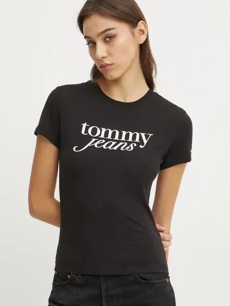 Tričko Tommy Jeans černá