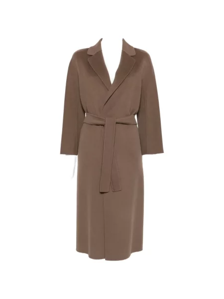 Cu centură palton 's Max Mara cu rever maro