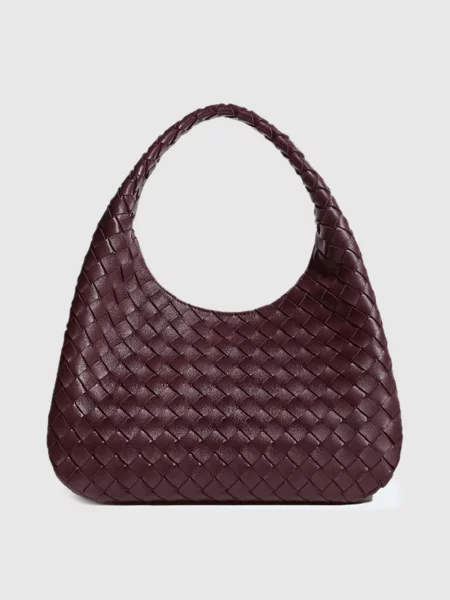 Шкіряна сумка Campana Bottega Veneta бордова