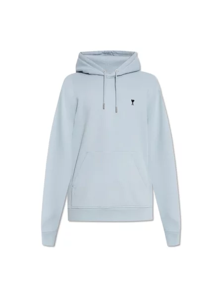 Bluza z kapturem Ami Paris niebieska