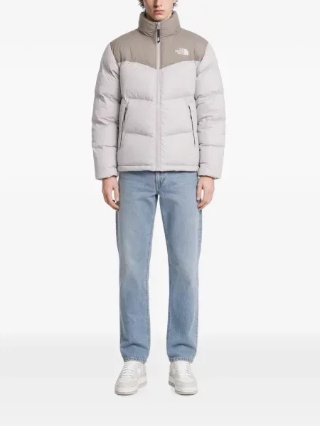 Καπιτονέ μπουφάν The North Face με κέντημα γκρι