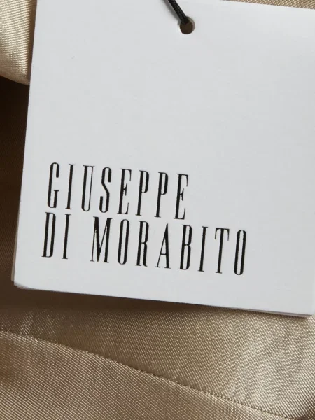 Μίνι φόρεμα Giuseppe Di Morabito στράπλες από δέρμα προβάτου