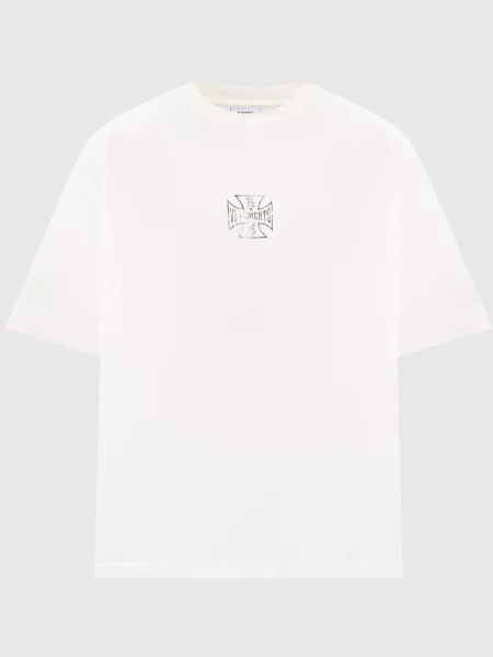 Футболка кольору айворі з принтом Vetements бежева