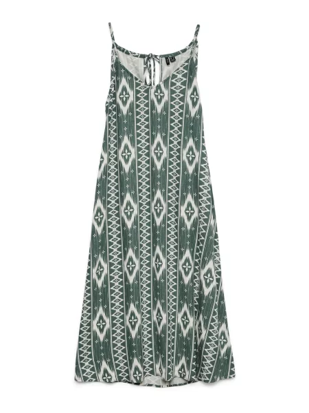 VERO MODA Rochie de vară VMJESMILO verde pin / murdar alb