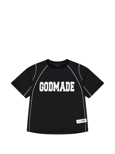 Tricou Godmade cu imagine din jerseu negru