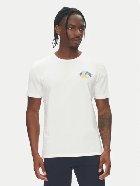 Футболка Quiksilver в цветочек белая