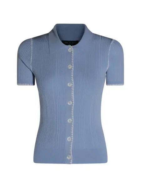 Top Rag & Bone cu nervuri albastru