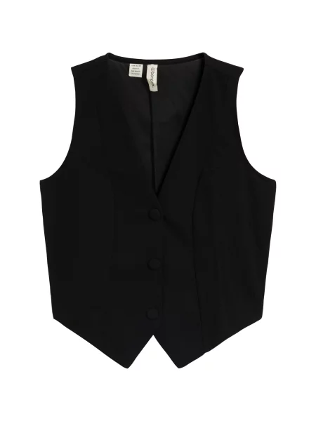 Bonprix Vestă de costum negru