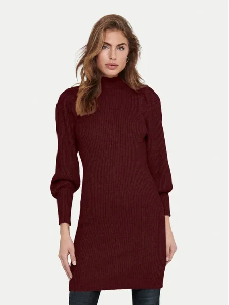 ONLY Rochie tricotat ONLKATIA carmin roșu