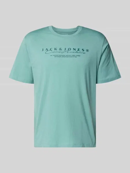 T-shirt z logo i okrągłym dekoltem Jack & Jones