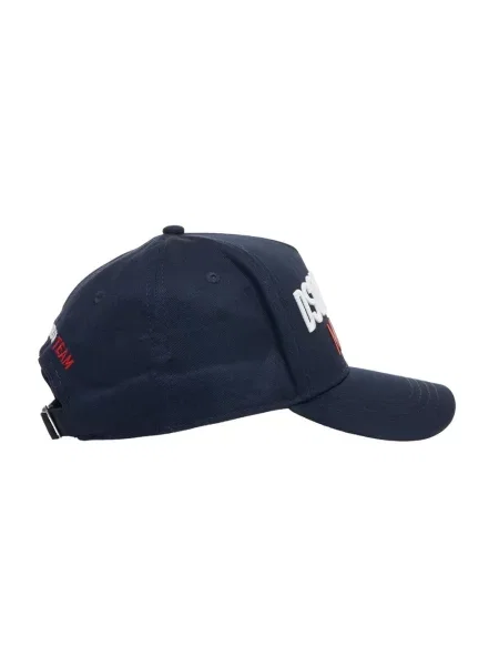 Czapka z daszkiem Dsquared2 z logo niebieska