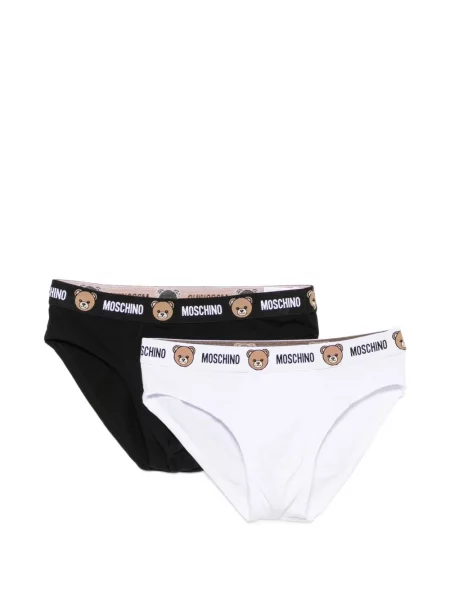 Chiloți multipac Moschino cu autograf negru