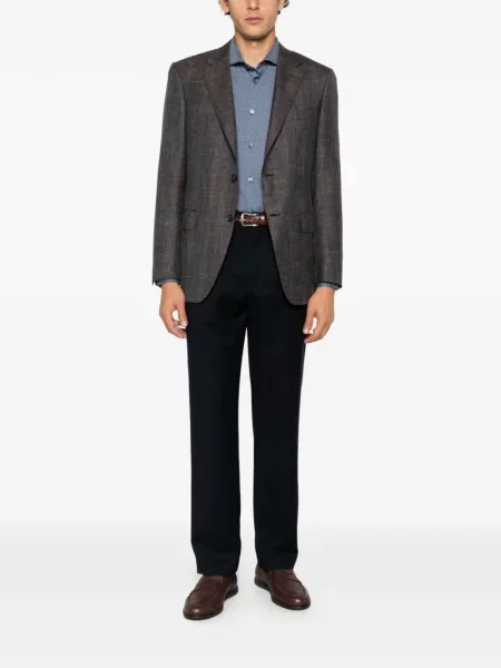 Pantaloni Canali de lână albastru