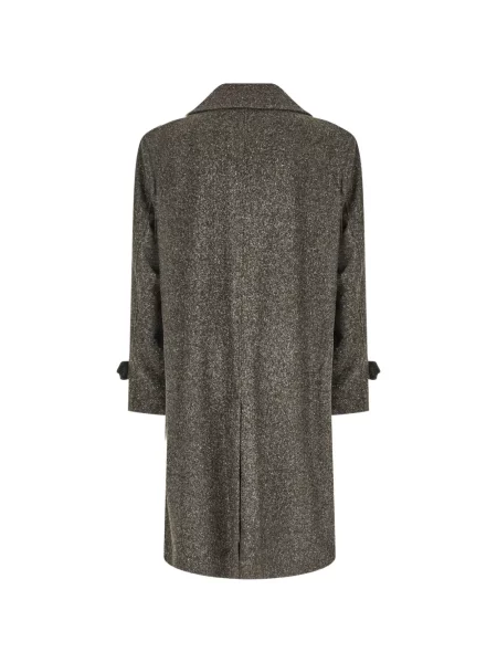 Palton Corneliani cu model herringbone maro