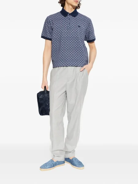 Polo Etro cu model floral cu imagine albastru