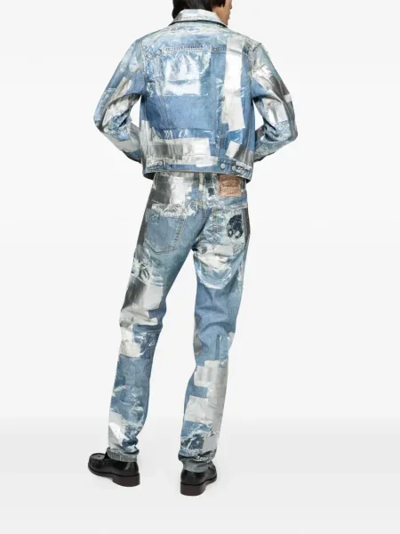 Blugi drepți Acne Studios albastru