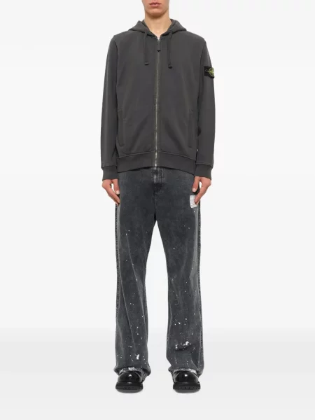Fleece hoodie Stone Island πέτρες γκρι