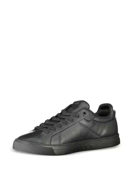 Fűzős csipkés sneaker Tommy Hilfiger autogrammal fekete
