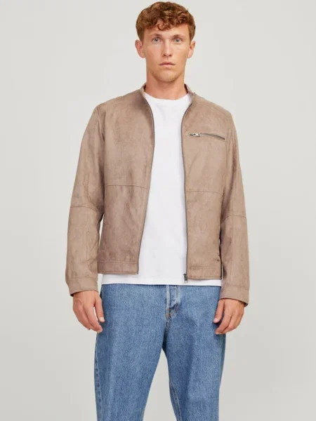 JACK & JONES Prechodná bunda DYLAN mokka béžová
