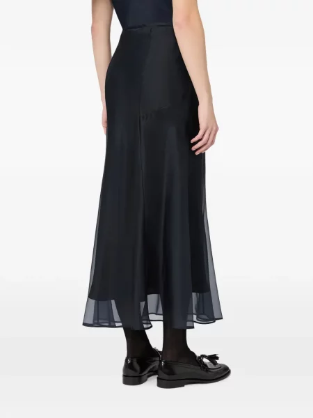 Fustă midi Max Mara evazată negru
