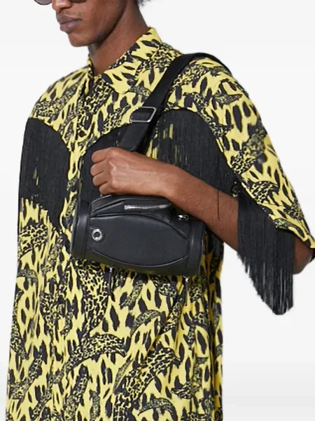 Риза Fiorucci с ресни с леопардов принт жълто