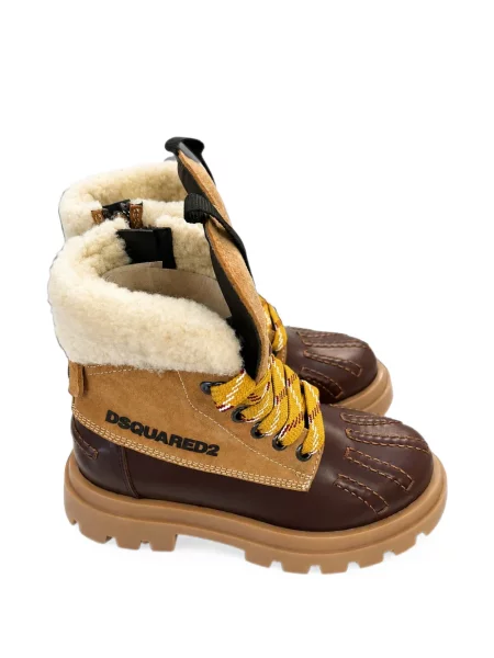Dětské polokozačky Dsquared2 hnědé