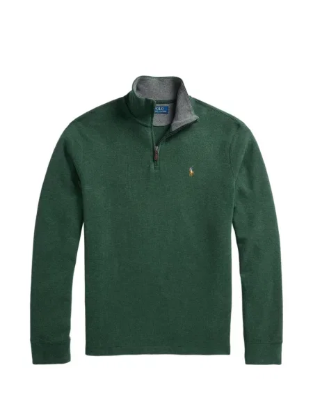 Tricou polo Polo Ralph Lauren cu glugă cu blană cu broderie roșu