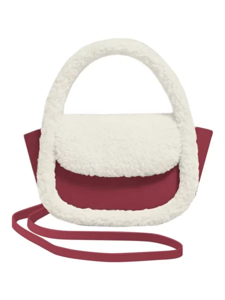 Wielobarwność torebka Mc2 Saint Barth zamszowa czerwona