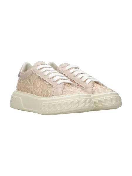 Sneakersy Casadei skórzane różowe