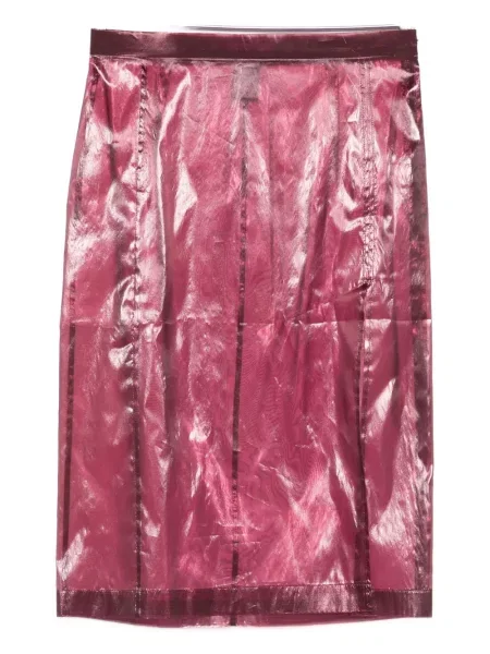 Fustă midi Patrizia Pepe până la genunchi din organza violet