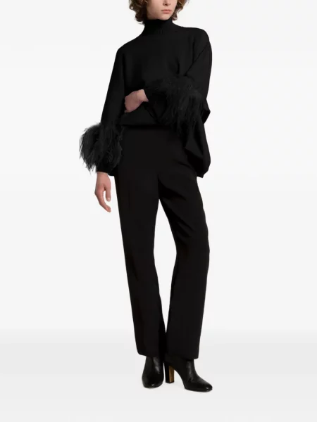 Pulover Alberta Ferretti cu pene negru