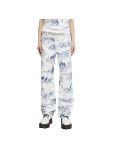Levi's jeansy RIBCAGE STRAIGHT high waist białe
